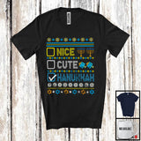 MacnyStore - Nice Cute Hanukkah; Humorous Chanukah Sweater Pajama Menorah Dreidel; Family Group T-Shirt