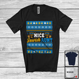 MacnyStore - Nice Jewish Aunt, Awesome Hanukkah Menorah Sweater Menorah, Matching Family Group T-Shirt