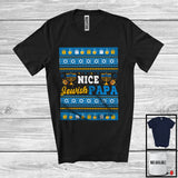 MacnyStore - Nice Jewish Papa, Awesome Hanukkah Menorah Sweater Menorah, Matching Family Group T-Shirt