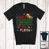 MacnyStore - Nice Naughty Tuba Player; Amazing Christmas Santa List; X-mas Musical Instruments T-Shirt