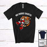 MacnyStore - No More Santa; Humorous Christmas Tiger Eating Santa; X-mas Matching Family Group T-Shirt