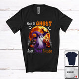 MacnyStore - Not A Ghost Just Dead Inside, Humorous Halloween Boo Ghost With Pumpkin, Family Group T-Shirt