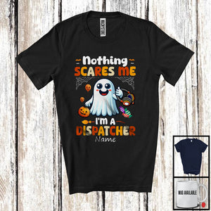 MacnyStore - Nothing Scares Me I'm A Dispatcher; Adorable Halloween Costume Boo Ghost; Family Group T-Shirt