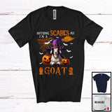 MacnyStore - Nothing Scares Me I'm A Goat, Lovely Halloween Goat Witch, Matching Animal Farmer Group T-Shirt