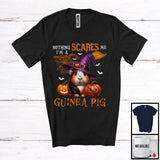 MacnyStore - Nothing Scares Me I'm A Guinea Pig, Lovely Halloween Guinea Pig Witch, Matching Wild Animal Lover T-Shirt