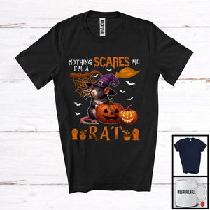 MacnyStore - Nothing Scares Me I'm A Rat, Lovely Halloween Rat Witch, Matching Wild Animal Lover T-Shirt