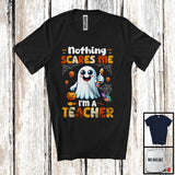 MacnyStore - Nothing Scares Me I'm A Teacher; Adorable Halloween Costume Boo Ghost; Family Group T-Shirt