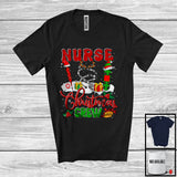 MacnyStore - Nurse Christmas Crew; Awesome Christmas Plaid Nurse Group; X-mas Snowing Jobs T-Shirt