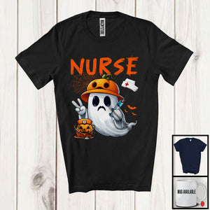 MacnyStore - Nurse; Humorous Halloween Costume Ghost Boo Lover; Matching Careers Jobs Group T-Shirt