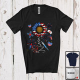 MacnyStore - Nurse, Joyful 4th Of July American Flag Sunflower Nurse Tools, Matching Patriotic Nurse Group T-Shirt