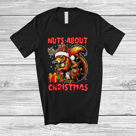 MacnyStore - Nuts About Christmas; Adorable X-mas Santa Reindeer Squirrel With Nuts; Family Group T-Shirt