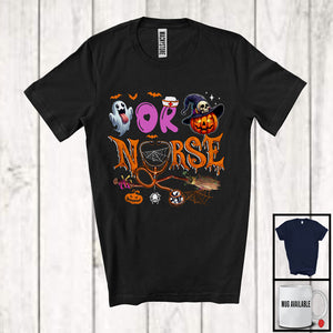 MacnyStore - OR Nurse; Scary Halloween Costume Witch Carved Pumpkin; Nursing Tools Nurse Group T-Shirt