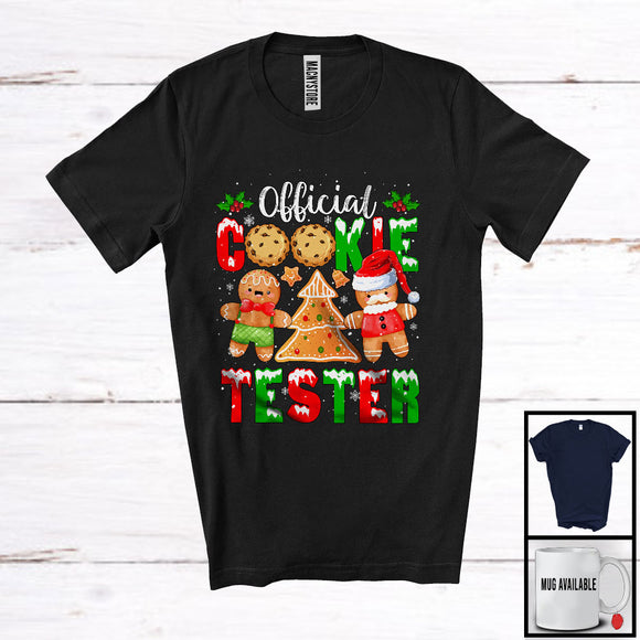 MacnyStore - Official Cookie Tester; Joyful Christmas Tree Cookies Gingerbread Snow Around; Baking Baker T-Shirt