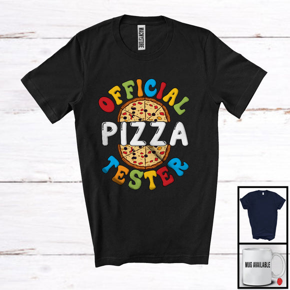 MacnyStore - Official Pizza Tester, Humorous Halloween Costume Matching Food Lover, Dinner Family Group T-Shirt