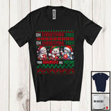 MacnyStore - Oh Christmas Tree Your Ornaments Are History; Adorable Sweater Pajamas Three Cats Kittens T-Shirt