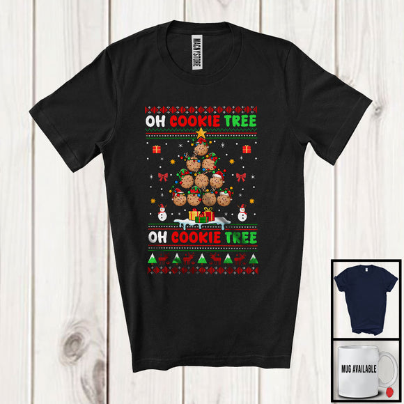 MacnyStore - Oh Cookie Tree; Awesome Christmas Lights Tree Sweater Cookie Food Lover; X-mas Pajama Family T-Shirt