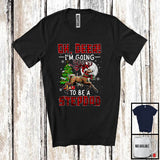 MacnyStore - Oh Deer I'm Going To Be A Stepdad; Amazing Christmas Plaid Reindeer Santa; Pregnancy Family T-Shirt