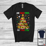 MacnyStore - Oh Tacotree; Humorous Christmas Lights Tree Snowing Around; Matching Food Lover T-Shirt