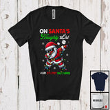 MacnyStore - On Santa's Naughty List And Regret Nothing; Amazing Christmas Santa Dabbing; X-mas Lights T-Shirt