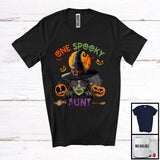 MacnyStore - One Spooky Aunt, Awesome Halloween Costume Witch Zombie Face Pumpkins, Family Group T-Shirt