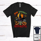 MacnyStore - One Spooky Grandpa, Awesome Halloween Costume Witch Zombie Face Pumpkins, Family Group T-Shirt