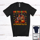 MacnyStore - One Thankful Accordion Player; Joyful Thanksgiving Turkey Musical Instruments; Fall Pumpkins T-Shirt