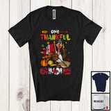 MacnyStore - One Thankful Canadian; Cheerful Thanksgiving Turkey Proud Canada Flag; Autumn Pumpkin Pie T-Shirt