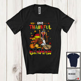 MacnyStore - One Thankful German; Cheerful Thanksgiving Turkey Proud Germany Flag; Autumn Pumpkin Pie T-Shirt