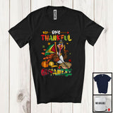 MacnyStore - One Thankful Guyanese; Cheerful Thanksgiving Turkey Proud Guyana Flag; Autumn Pumpkin Pie T-Shirt