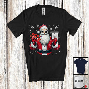 MacnyStore - Optician Santa, Awesome Christmas Santa Sunglasses, Snowing Matching Careers Group T-Shirt