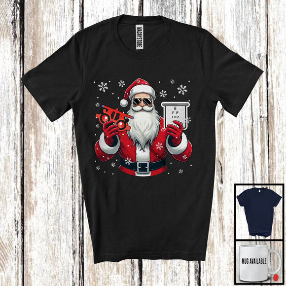 MacnyStore - Optician Santa, Awesome Christmas Santa Sunglasses, Snowing Matching Careers Group T-Shirt