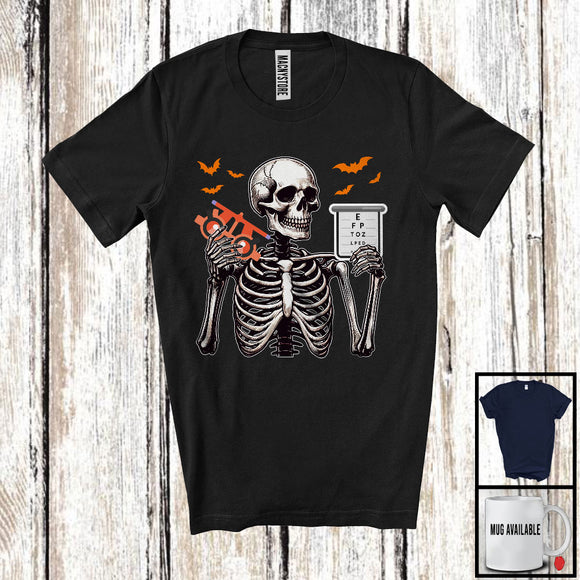 MacnyStore - Optician Skeleton, Scary Halloween Costume Skeleton Skull Lover, Proud Careers Group T-Shirt