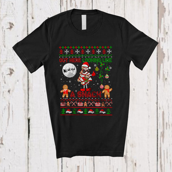 MacnyStore - Out Here Looking Like A Snack; Joyful Christmas Sweater Tree Cake; Cookie Baking Baker Lover T-Shirt