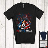 MacnyStore - Patriotic Squad, Amazing 4th Of July Scary Beagle Lover, American Flag Fireworks Patriotic T-Shirt