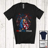 MacnyStore - Patriotic Squad, Amazing 4th Of July Scary Chihuahua Lover, American Flag Fireworks Patriotic T-Shirt