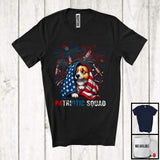 MacnyStore - Patriotic Squad, Amazing 4th Of July Scary Corgi Lover, American Flag Fireworks Patriotic T-Shirt