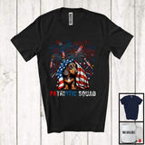 MacnyStore - Patriotic Squad, Amazing 4th Of July Scary Dachshund Lover, American Flag Fireworks Patriotic T-Shirt