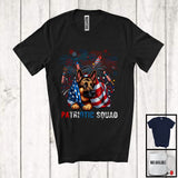 MacnyStore - Patriotic Squad, Amazing 4th Of July Scary German Shepherd Lover, American Flag Fireworks Patriotic T-Shirt