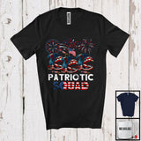 MacnyStore - Patriotic Squad, Awesome 4th Of July Three Dragon, American Flag Fireworks Family Group T-Shirt