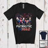 MacnyStore - Patriotic Squad, Awesome 4th Of July Three Goat Farmer, American Flag Fireworks Family Group T-Shirt