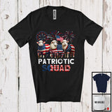 MacnyStore - Patriotic Squad, Awesome 4th Of July Three Sheep Farmer, American Flag Fireworks Family Group T-Shirt