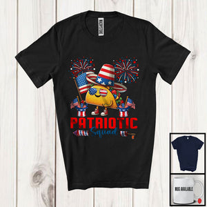 MacnyStore - Patriotic Squad, Humorous 4th Of July American Flag Taco, Food Lover Patriotic Group T-Shirt