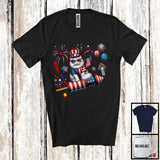 MacnyStore - Persian Cat Riding Firecracker, Amazing 4th Of July American Flag Firecracker, Animal Cat Lover T-Shirt