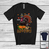 MacnyStore - Personalized Brother; Awesome Thanksgiving Plaid Pumpkin Turkey; Custom Name Family Group T-Shirt