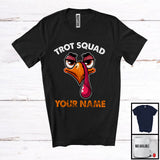 MacnyStore - Personalize Custom Name Turkey Trot 2024; Humorous Thanksgiving Turkey Face; Runner Running T-Shirt