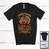 MacnyStore - Personalize Custom Name Turkey Trot 2024; Humorous Thanksgiving Turkey; Runner Running T-Shirt