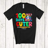 MacnyStore - Personalized 100 Days Cuter; Joyful 100th Day Of School Custom Name Unicorn; Students Teacher T-Shirt