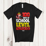 MacnyStore - Personalized 100 Days of School Level Unlocked; Joyful Axolotl Gamer; Custom Name Students Teacher T-Shirt