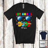 MacnyStore - Personalized 1st Grade Dude; Happy Back To School Sunglasses Custom Name; Boys Students T-Shirt