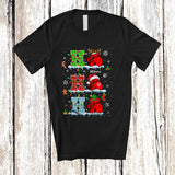 MacnyStore - Personalized 3Ho Boxing; Joyful Christmas Santa Boxing Custom Name Player; Snow Family T-Shirt